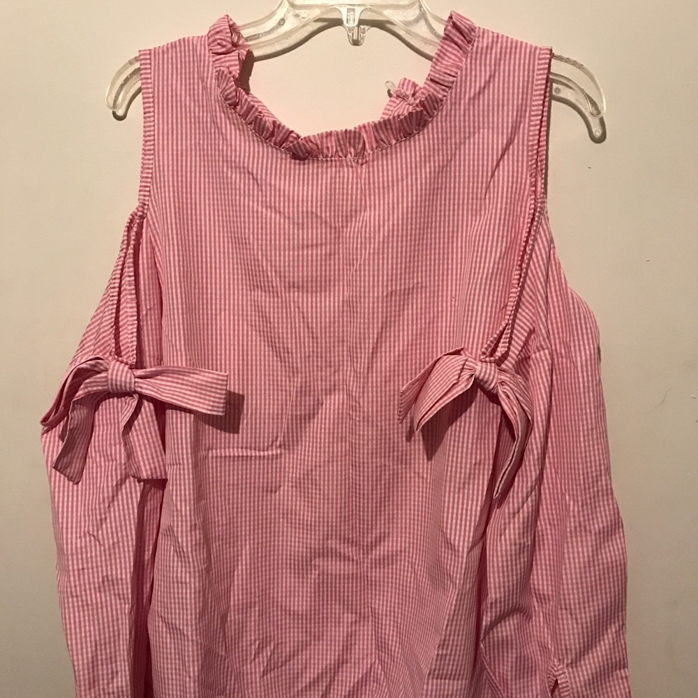 Cold Shoulder Gingham Top